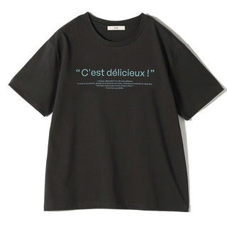 Sadaharu AOKI With SHIPS<br>T-shirt ロゴ Noir <br>【XLサイズ】