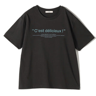 Sadaharu AOKI With SHIPS<br>T-shirt ロゴ Noir <br>【Lサイズ】